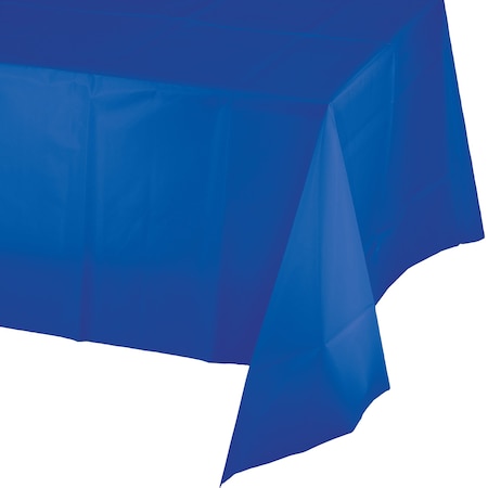 Touch Of Color Cobalt Blue Plastic Tablecloth, 108"x54", 12PK 723147